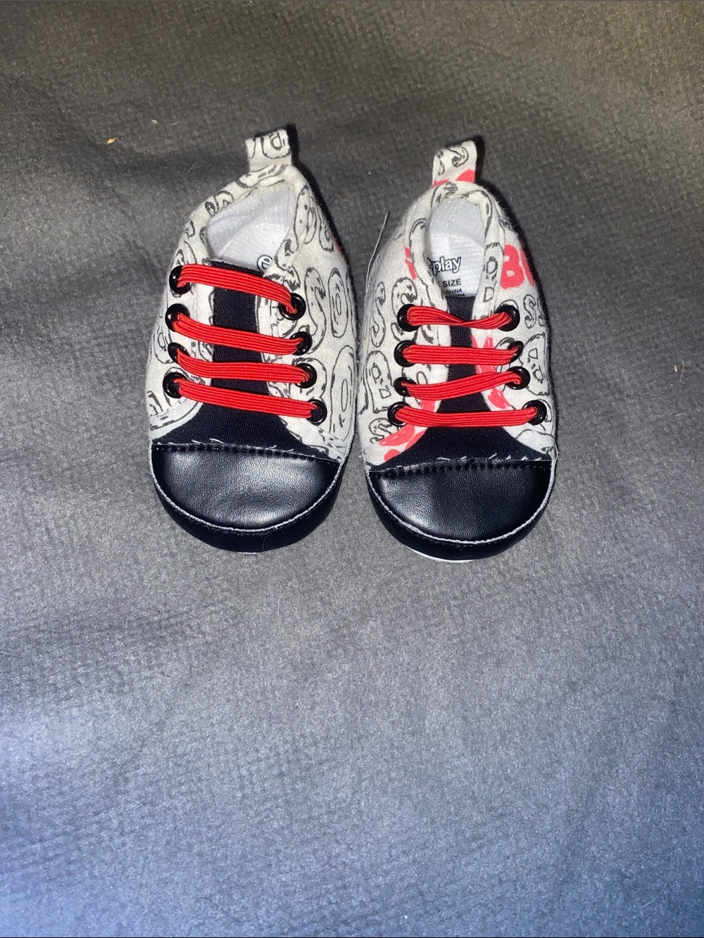 Replay Black, Gray & Red Baby Sneakers